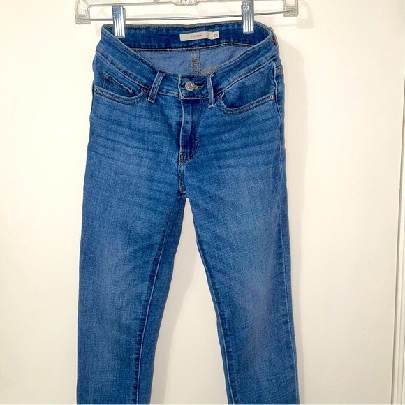 Levi's 711 Size 25 Skinny Jean Light Wash - Picture 2 of 10